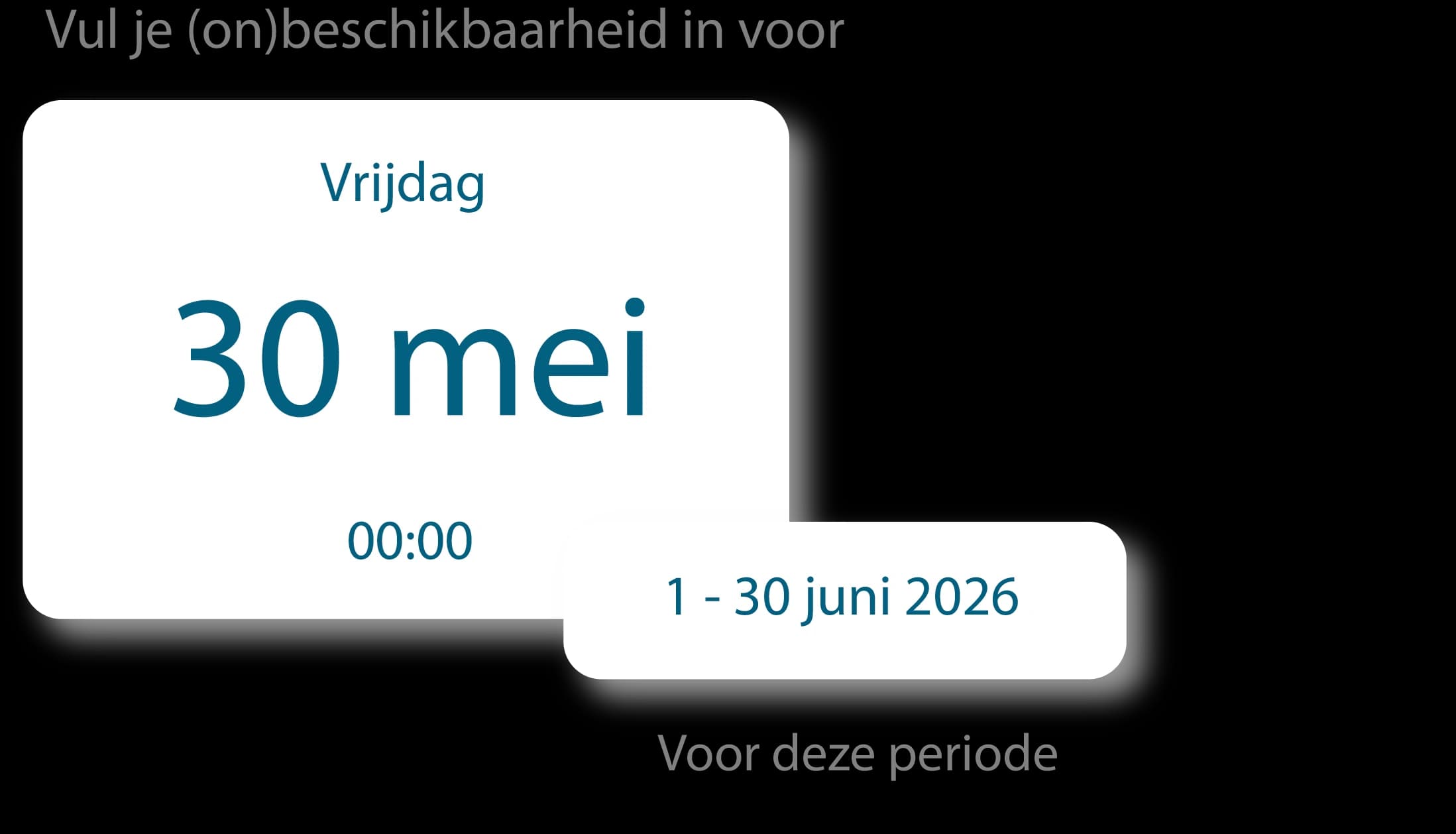 Tiemdo screen to set a deadline for submitting availability, with automatic reminder for the team